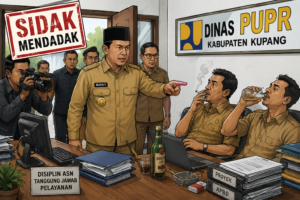 Bupati Kupang Sidak Mendadak, Pegawai PUPR Diduga Kedapatan Miras, Karokean dan Merokok Saat Jam Kerja