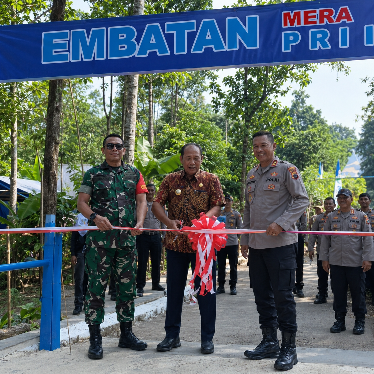 Jembatan Mini 4 Meter Diresmikan Meriah Bareng TNI-Polri Hingga Pejabat Daerah Jembatan Mini 4 Meter Diresmikan Meriah Bareng TNI-Polri Hingga Pejabat Daerah