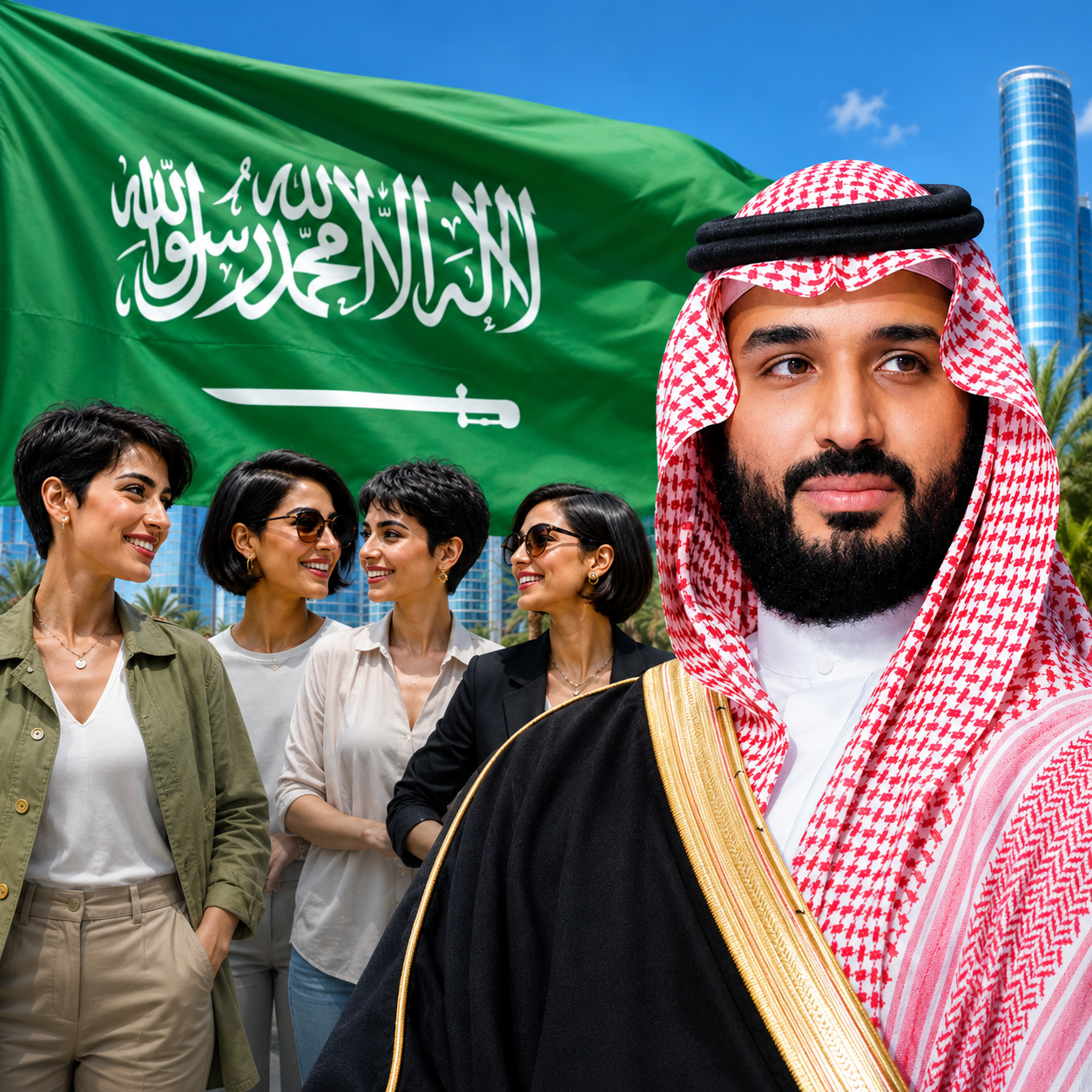 Mohammed Bin Salman Secara Resmi Menghapus Peraturan Wajib Berhijab, Wanita Arab Beramai-ramai Memilih Gaya Rambut Pendek chatgpt image 9 agu 2026, 23.22.21