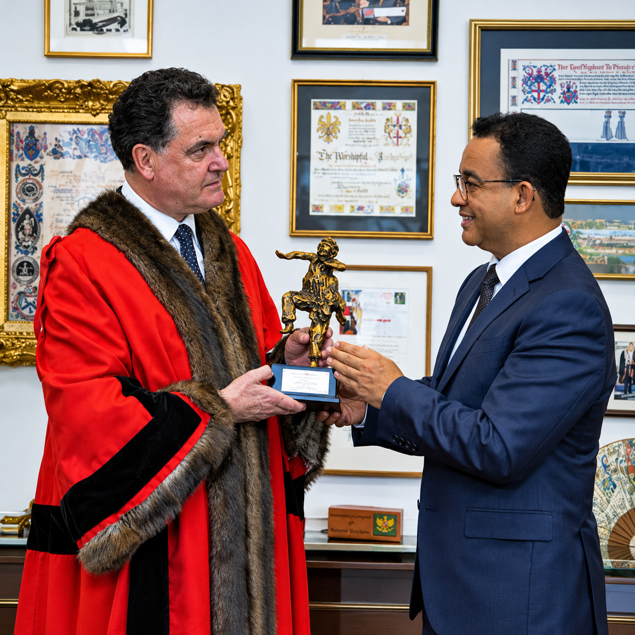 Anies Baswedan Mendapatkan Penghargaan Freedom of The City of London di Guildhall London Inggris