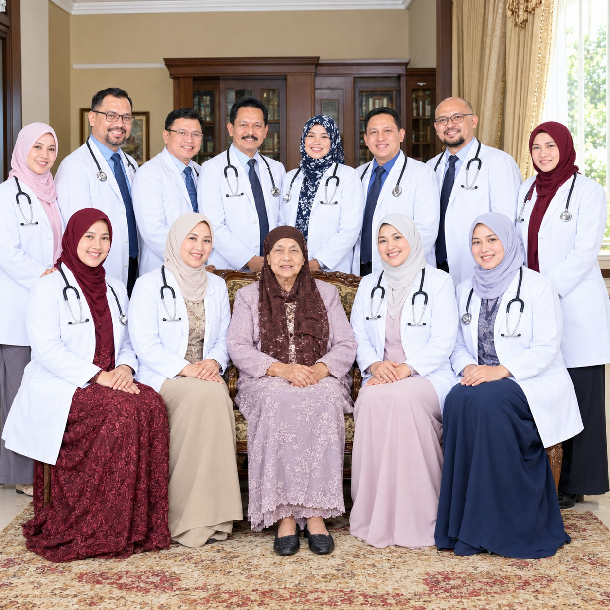 multigenerational medical team portrait