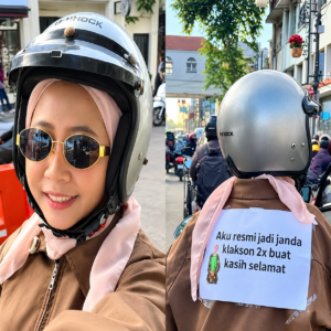 Resmi Jadi Janda, Wanita ini Keliling Jalan Raya Minta Pengendara Bunyikan Klakson 2x Sebagai Ucapan Selamat