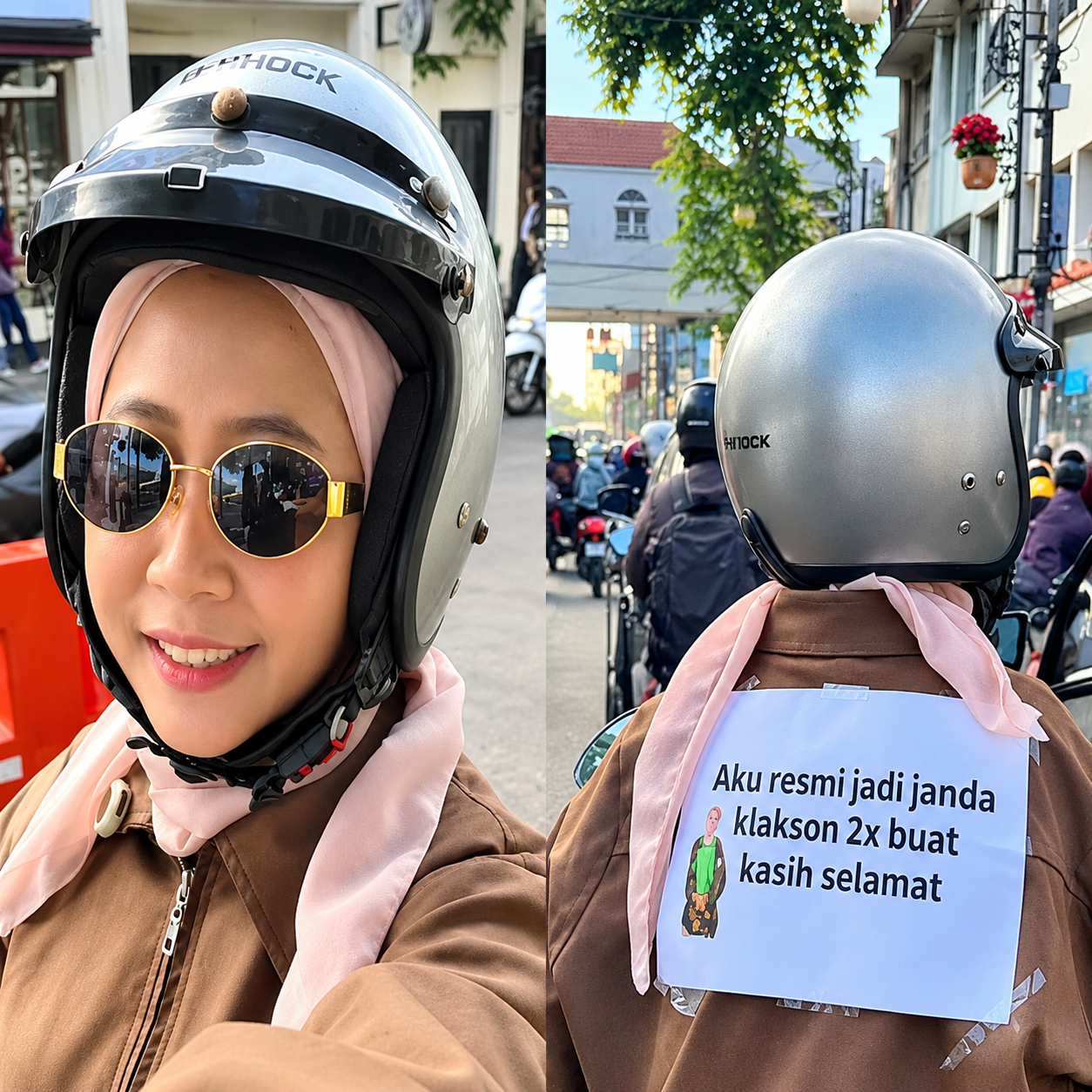 Resmi Jadi Janda, Wanita ini Keliling Jalan Raya Minta Pengendara Bunyikan Klakson 2x Sebagai Ucapan Selamat
